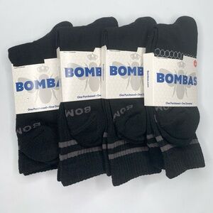 Bombas Men's Black and Gray Athletic Socks